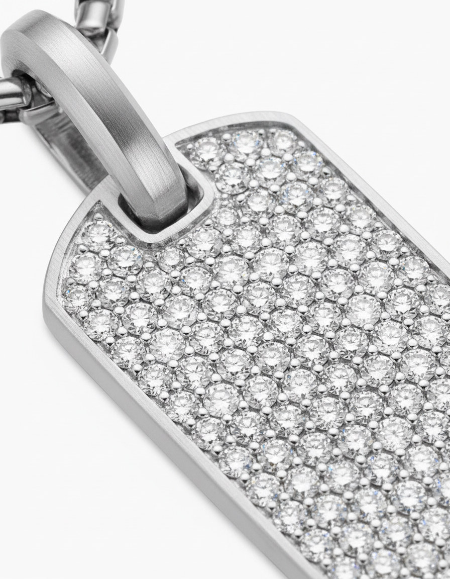 Cipher Pendant (Black/White Diamonds), view 5