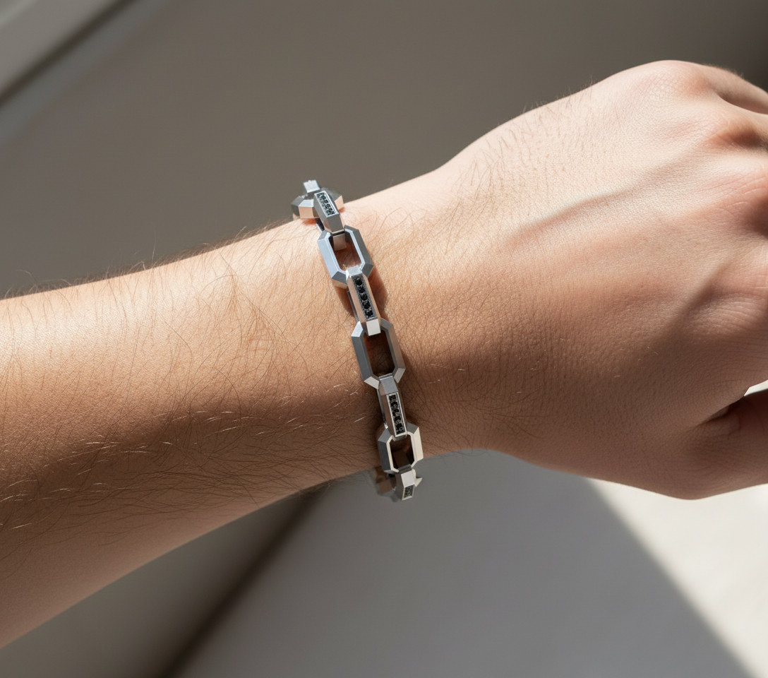 The Prime Bracelet (Clean, Sharp Black Diamond), view 3