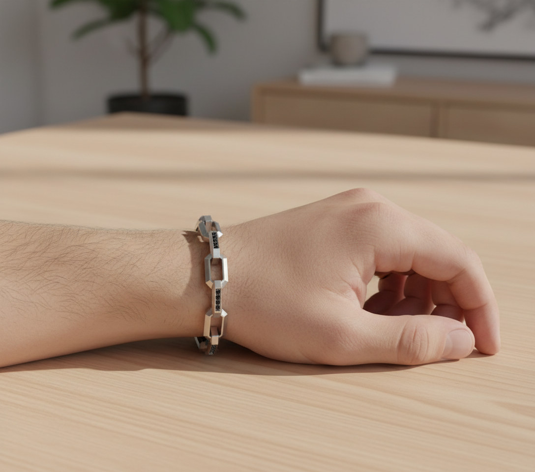 The Prime Bracelet (Clean, Sharp Black Diamond), view 5