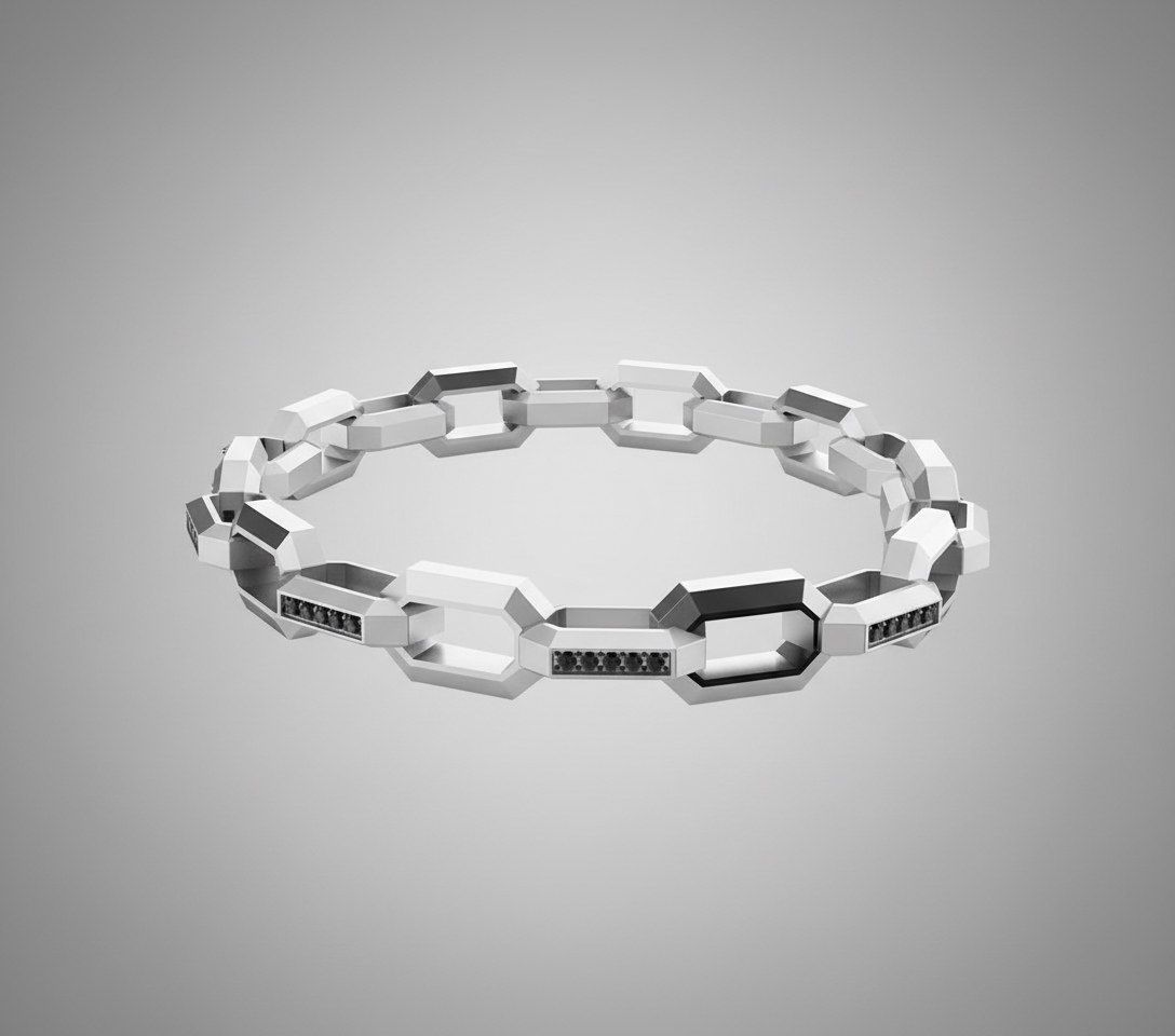 The Prime Bracelet (Clean, Sharp Black Diamond), view 4