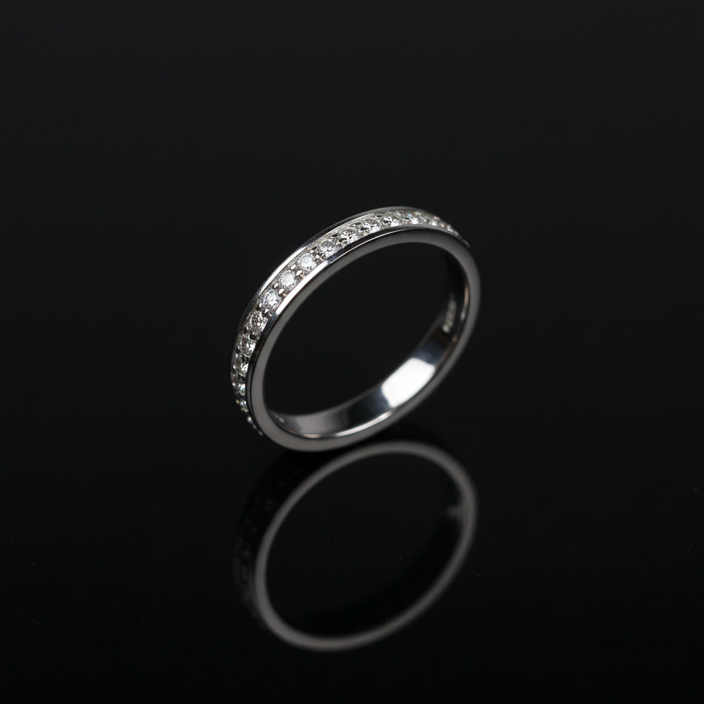 The Virtue Ring (1 Row White Diamond Eternity Ring) — craftsmanship detail