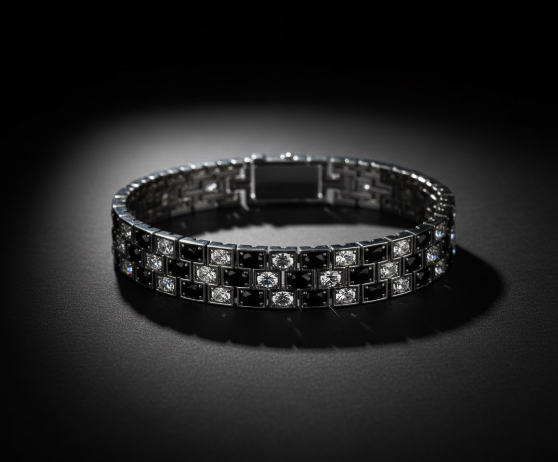 THREE LINE OVAL BRACELET