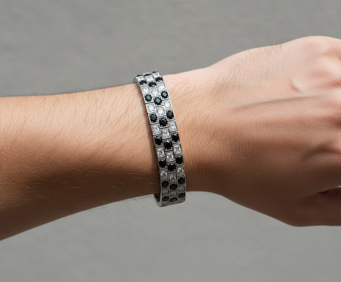 THREE LINE OVAL BRACELET, view 5
